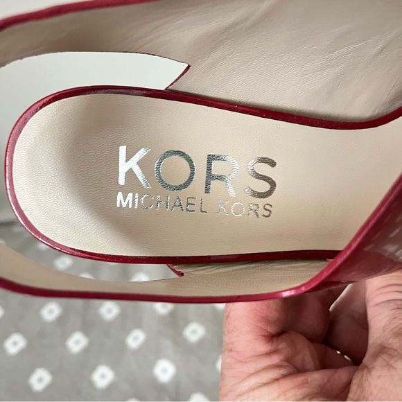Michael Kors Candy Apple Red ladies heels size 9 - Picture 5 of 7